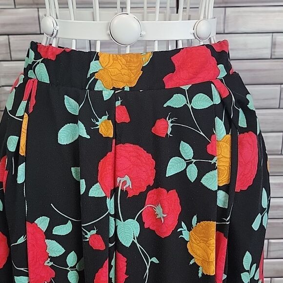 LulaRoe floral print a-line midi skirt Women's Size XS - Picture 2 of 10